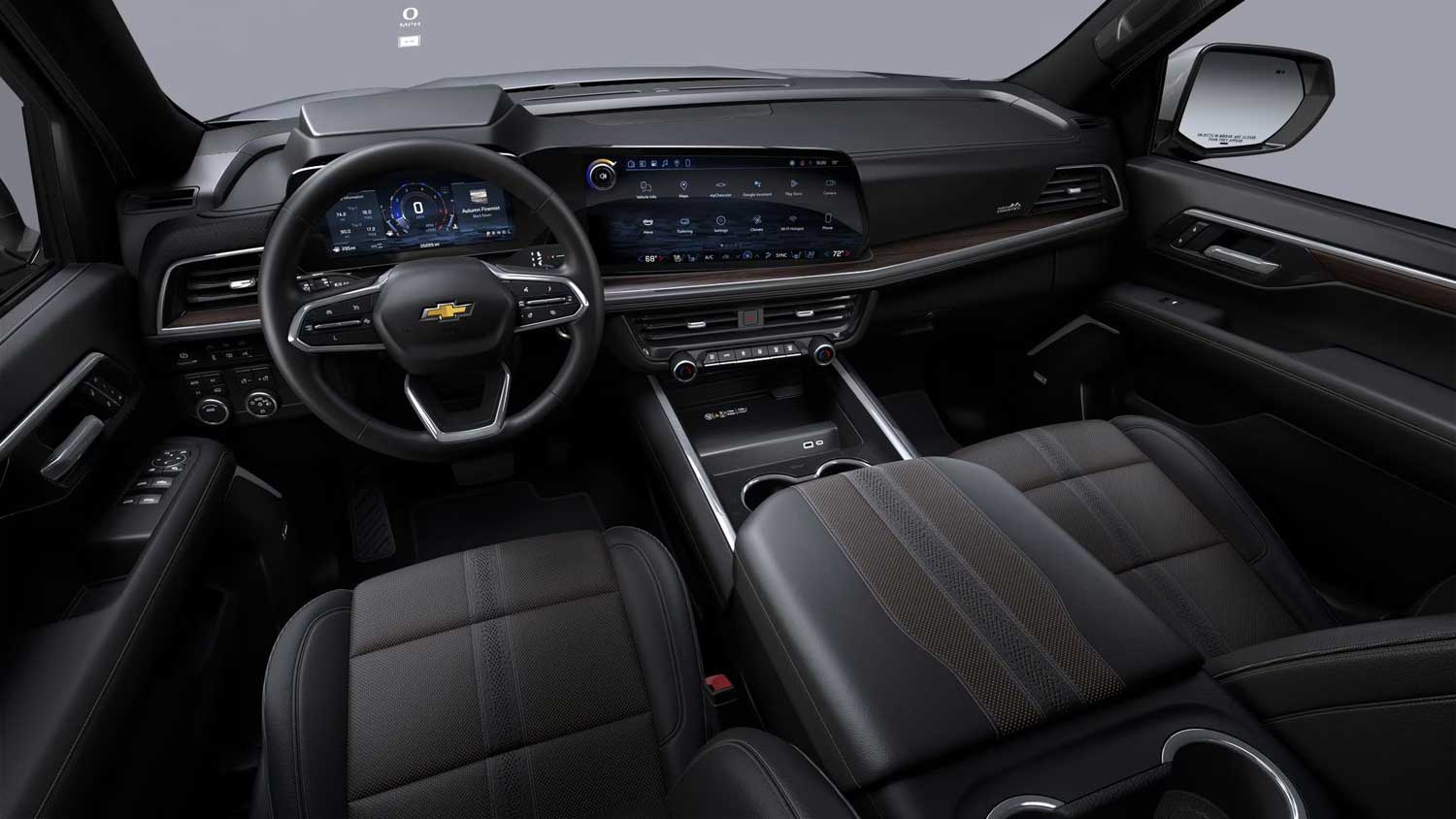 2025 Black Suburban Dashboard